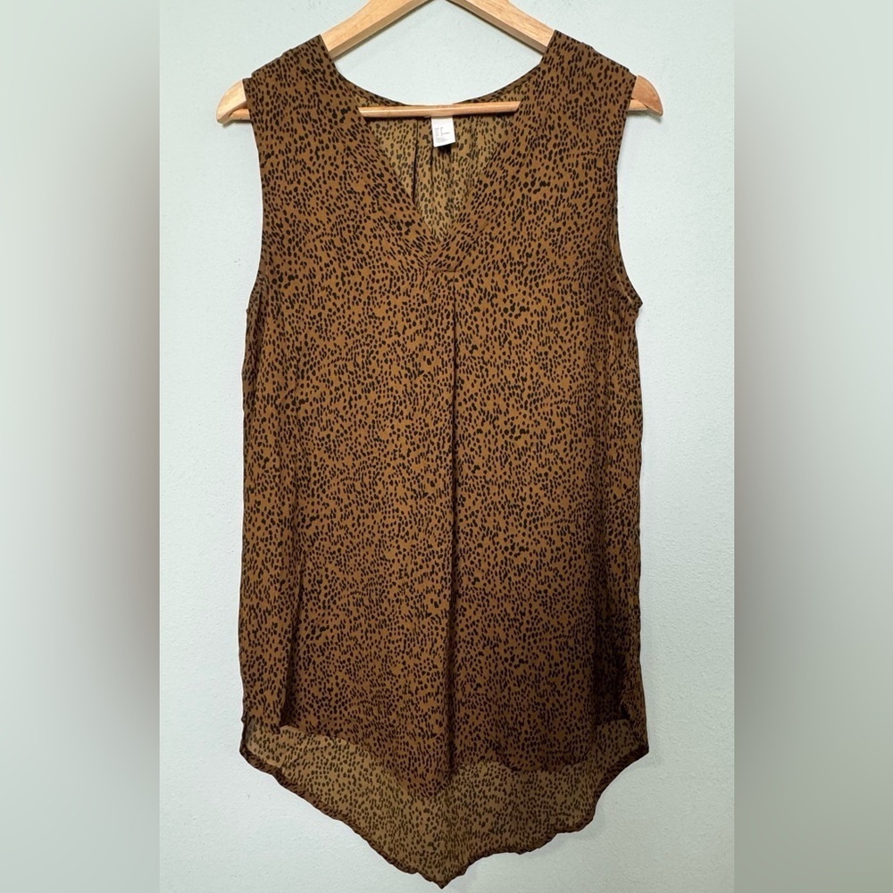H&M Leopard Print‎ Tunic Blouse Top Size 8